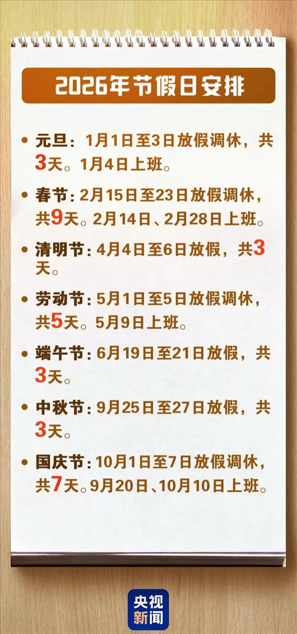 接下来端午节中秋节都不调休 假期友好安排