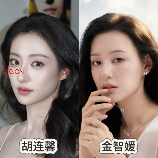 内娱撞脸韩星的女明星们