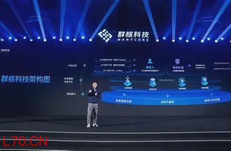 群核科技发布会展示企业架构图