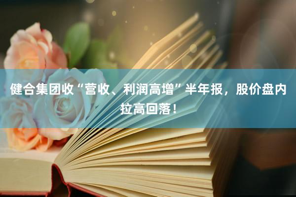 健合集团收“营收、利润高增”半年报，股价盘内拉高回落！